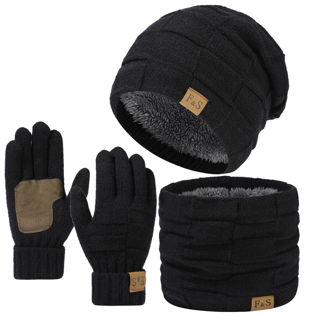 3 piezas Conjunto de punto de acrílico para invierno