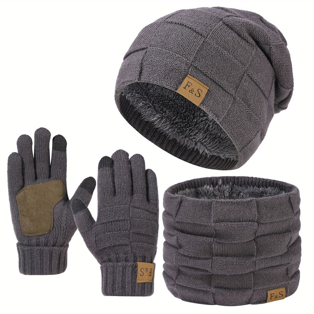 3 piezas Conjunto de punto de acrílico para invierno
