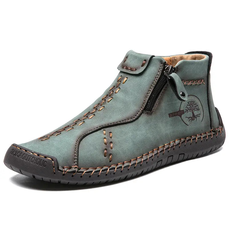 Green - Botines de Piel Ergonómicos para Hombre