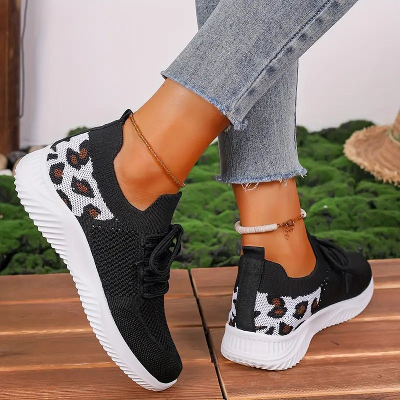 Zapatillas Deportivas de Mujer con Detalles de Animal Print