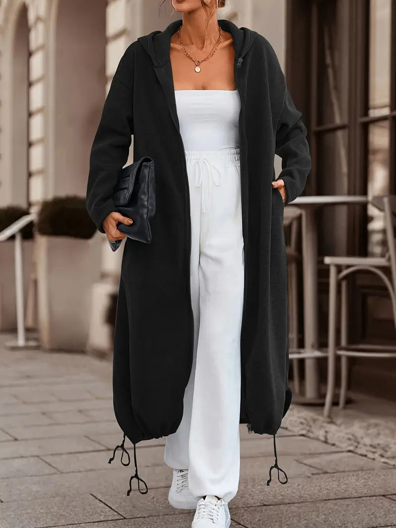 Donatella - Chaqueta con Capucha Larga y Oversize