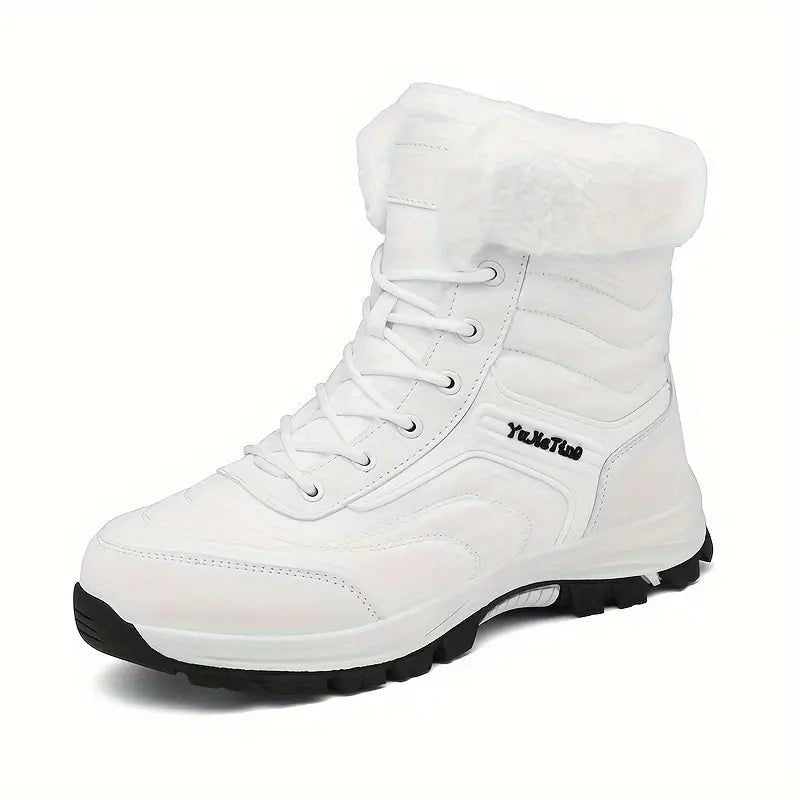 Alis - Botas de nieve altas de moda para hombre con forro cálido de felpa