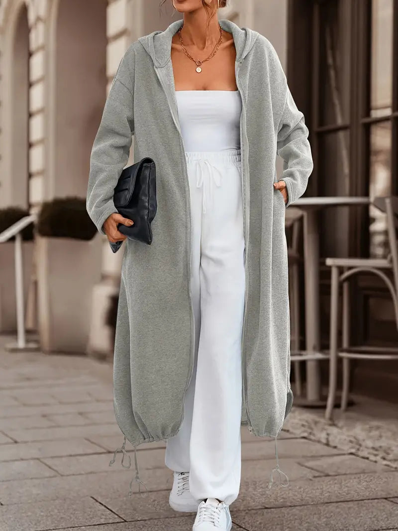 Donatella - Chaqueta con Capucha Larga y Oversize
