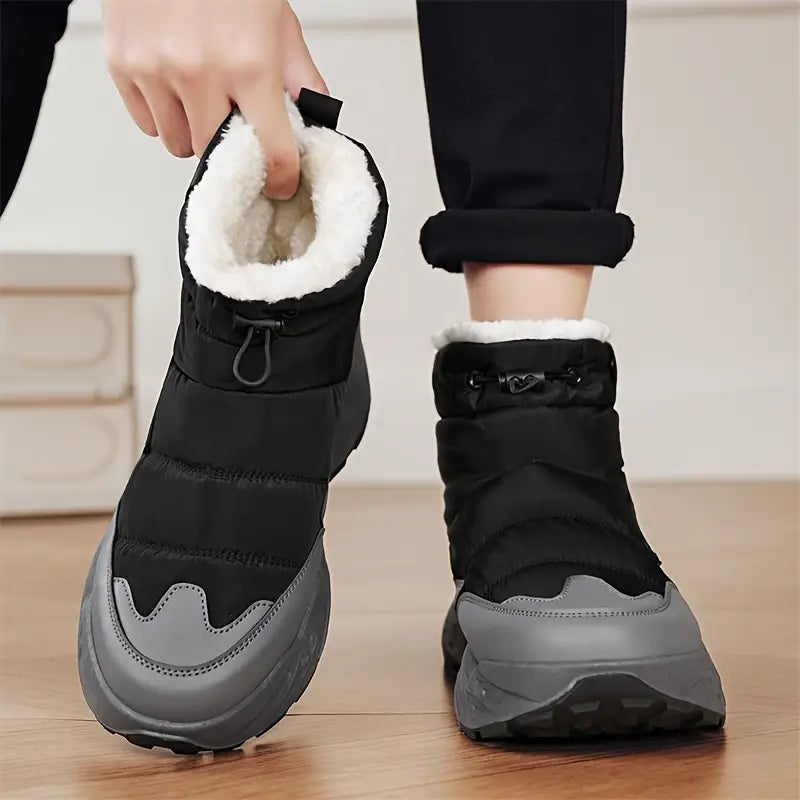Aiden - Botas de Nieve de Caña Alta con Forro de Vellón - Cálidas, Elegantes y Cómodas