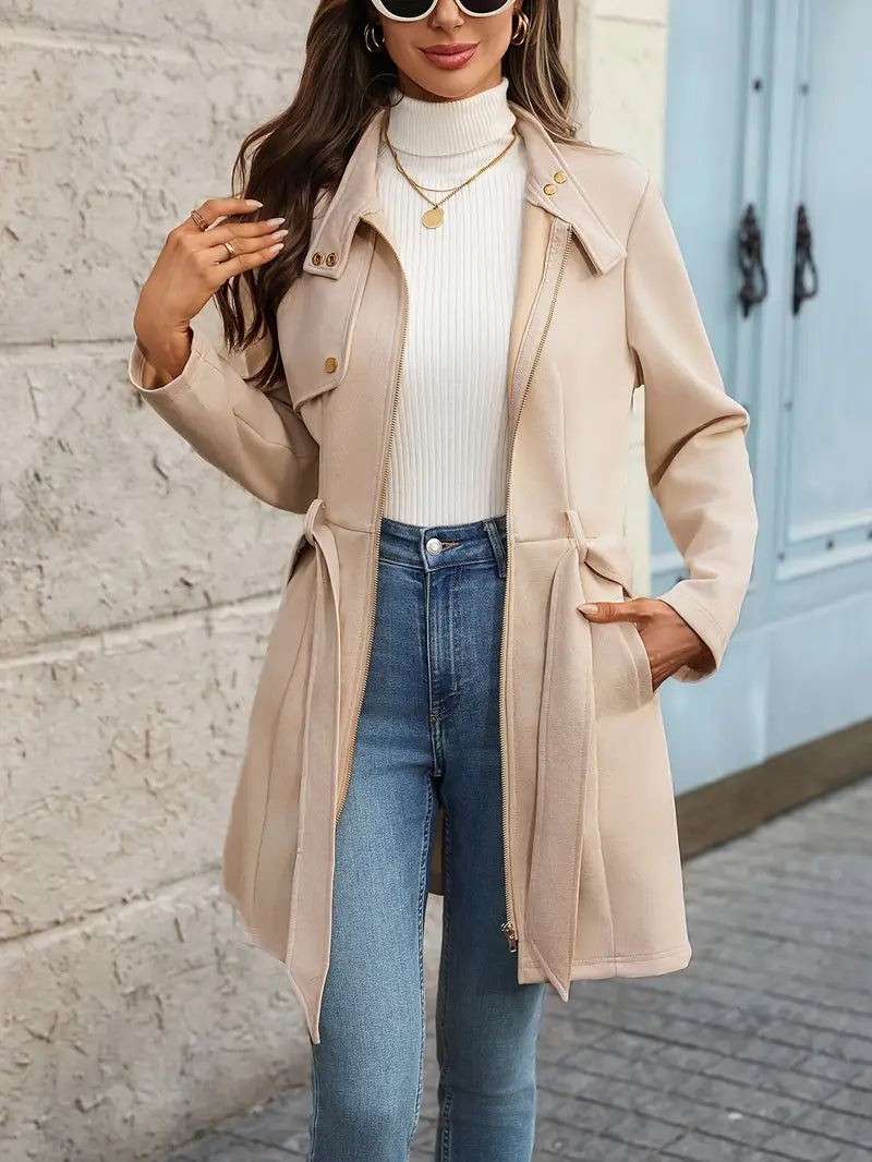 Aruka - Remera Trench Casual con Bolsillos