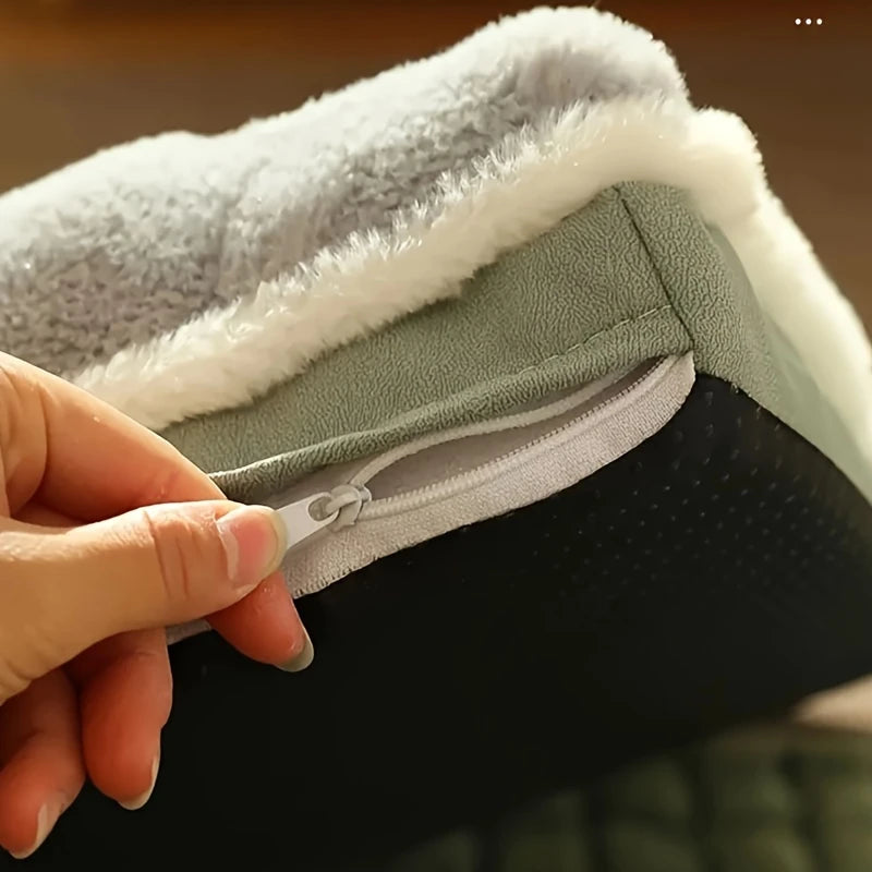 Alfombrilla Lavable para Perros de Invierno Cuatro Estaciones con Protección Espinal Suave Verde