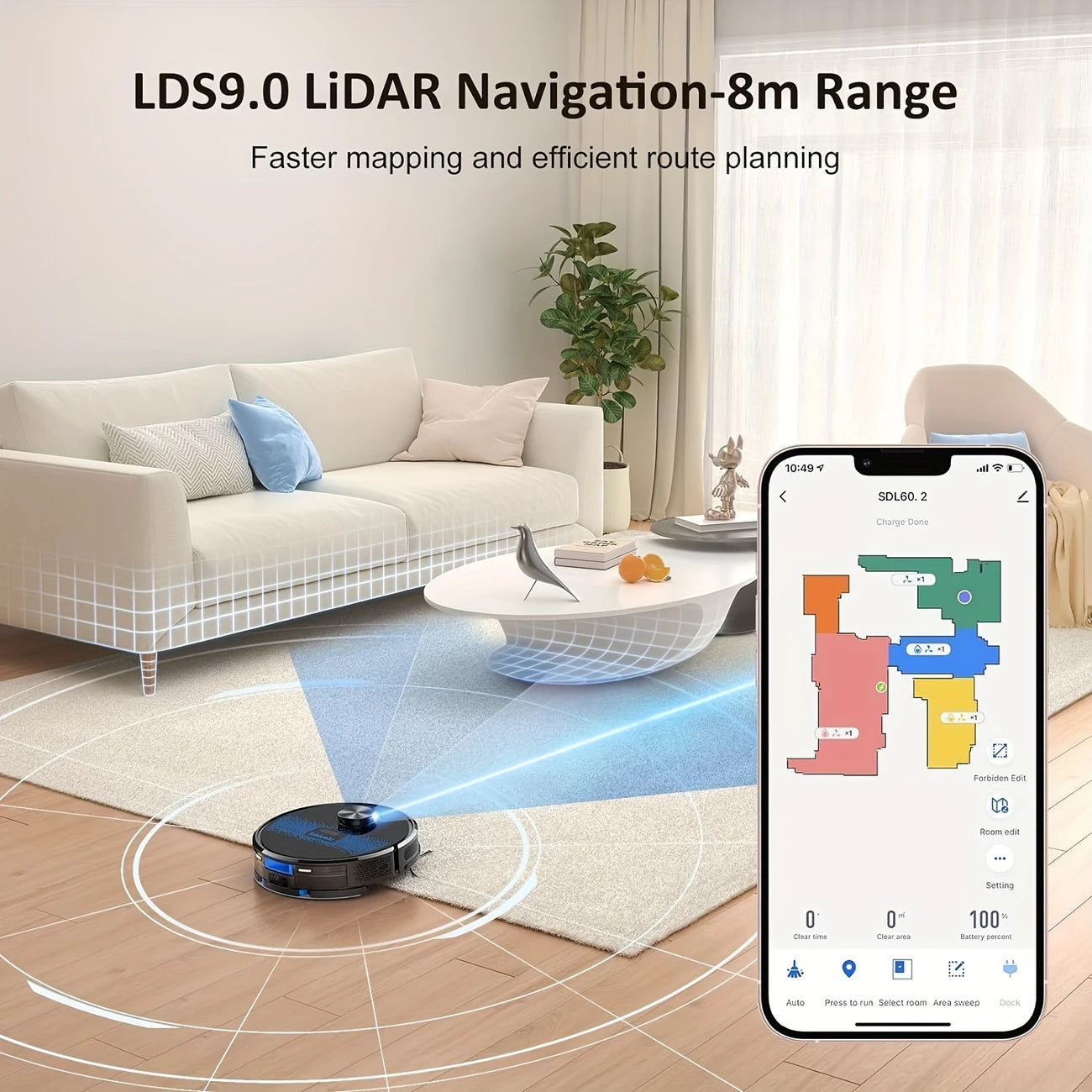Aspiradora robot y fregadora combinada 4000Pa
