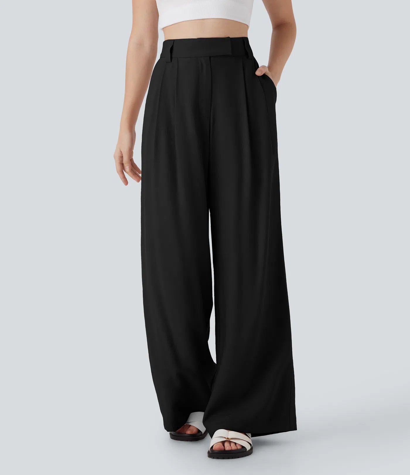 Cloudy - Pantalones Anchos Casuales con Bolsillos