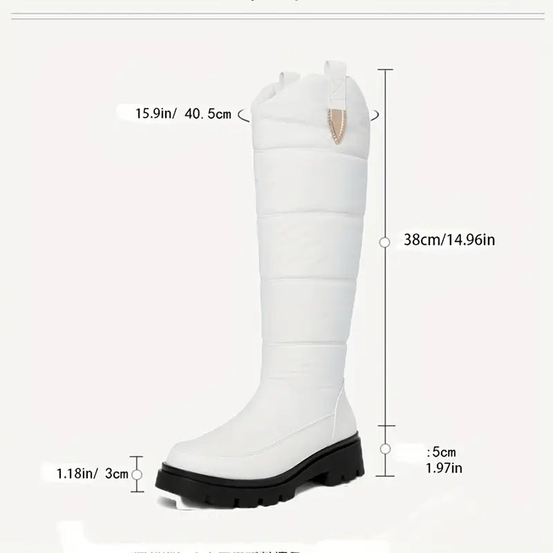 Ades - Botas Largas Impermeables Acolchadas Antideslizante