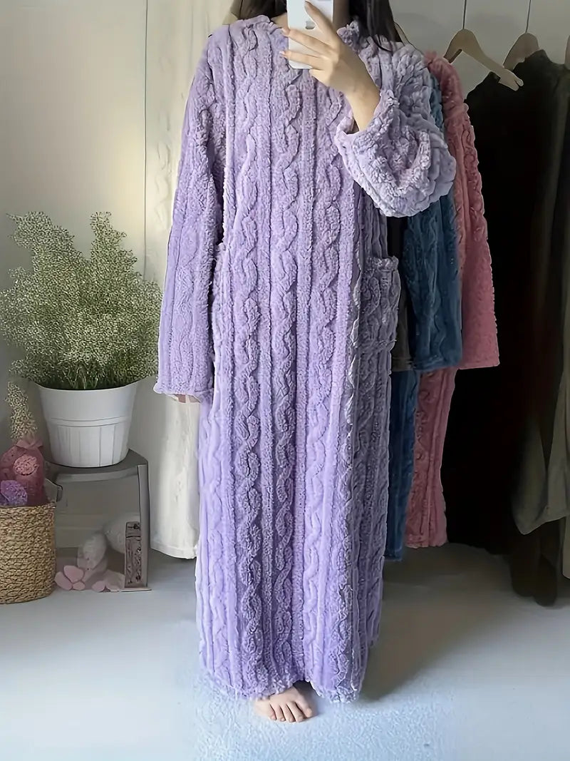 Albornoz de Invierno para Mujer en Vellón Cálido