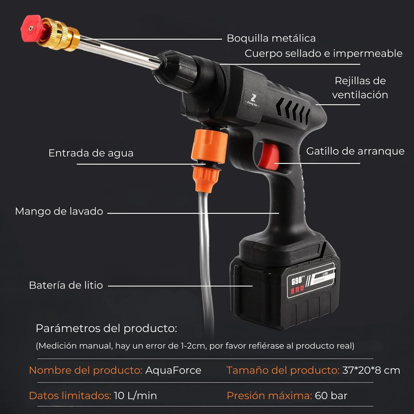 Aqua Force - Pistola Limpiadora Gran Potencia