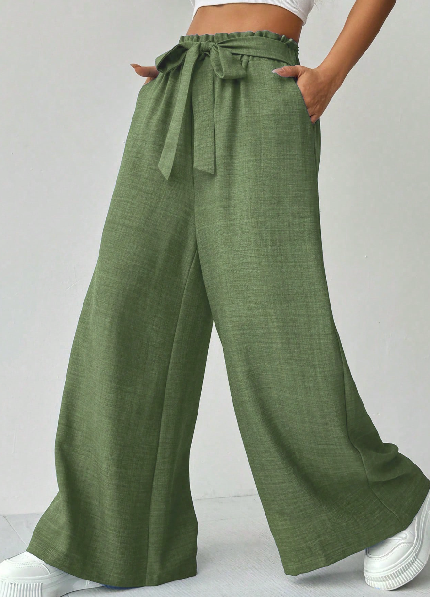 Shey - Pantalón Holgado Cintura Elástica