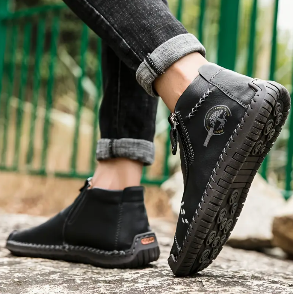 Green - Botines de Piel Ergonómicos para Hombre