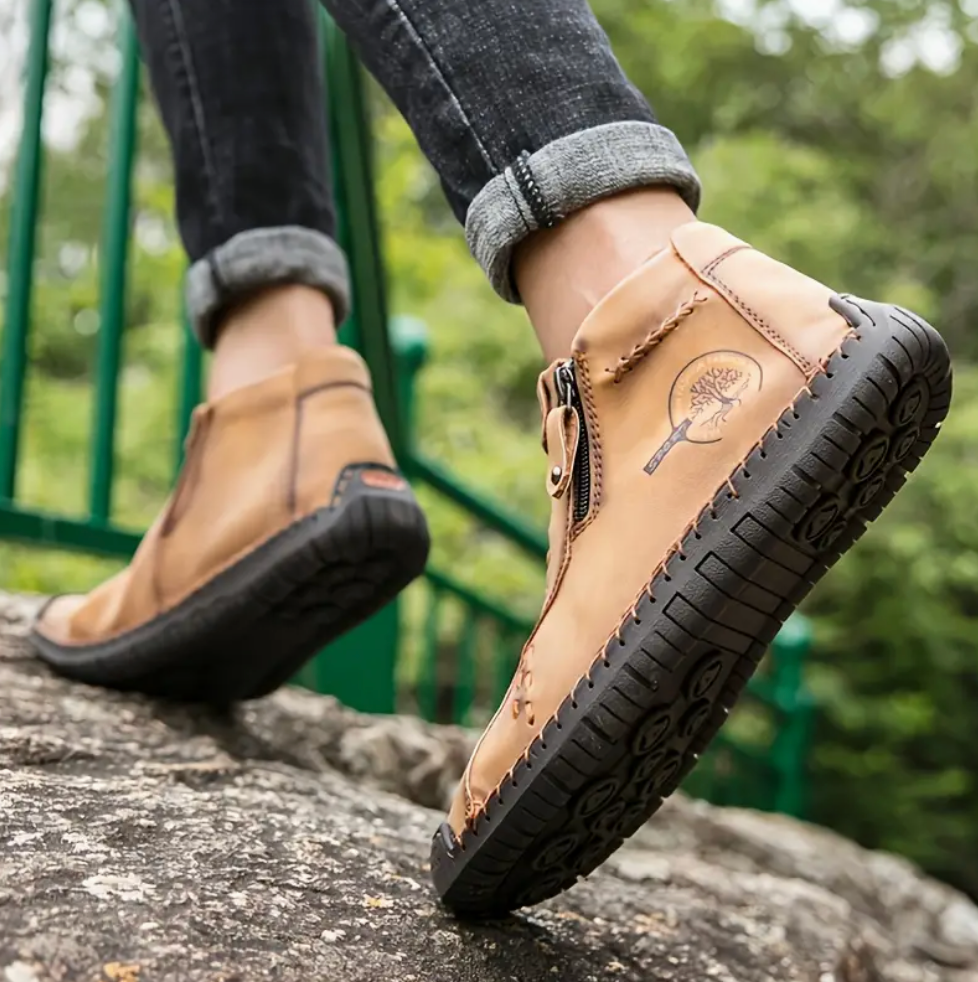 Green - Botines de Piel Ergonómicos para Hombre