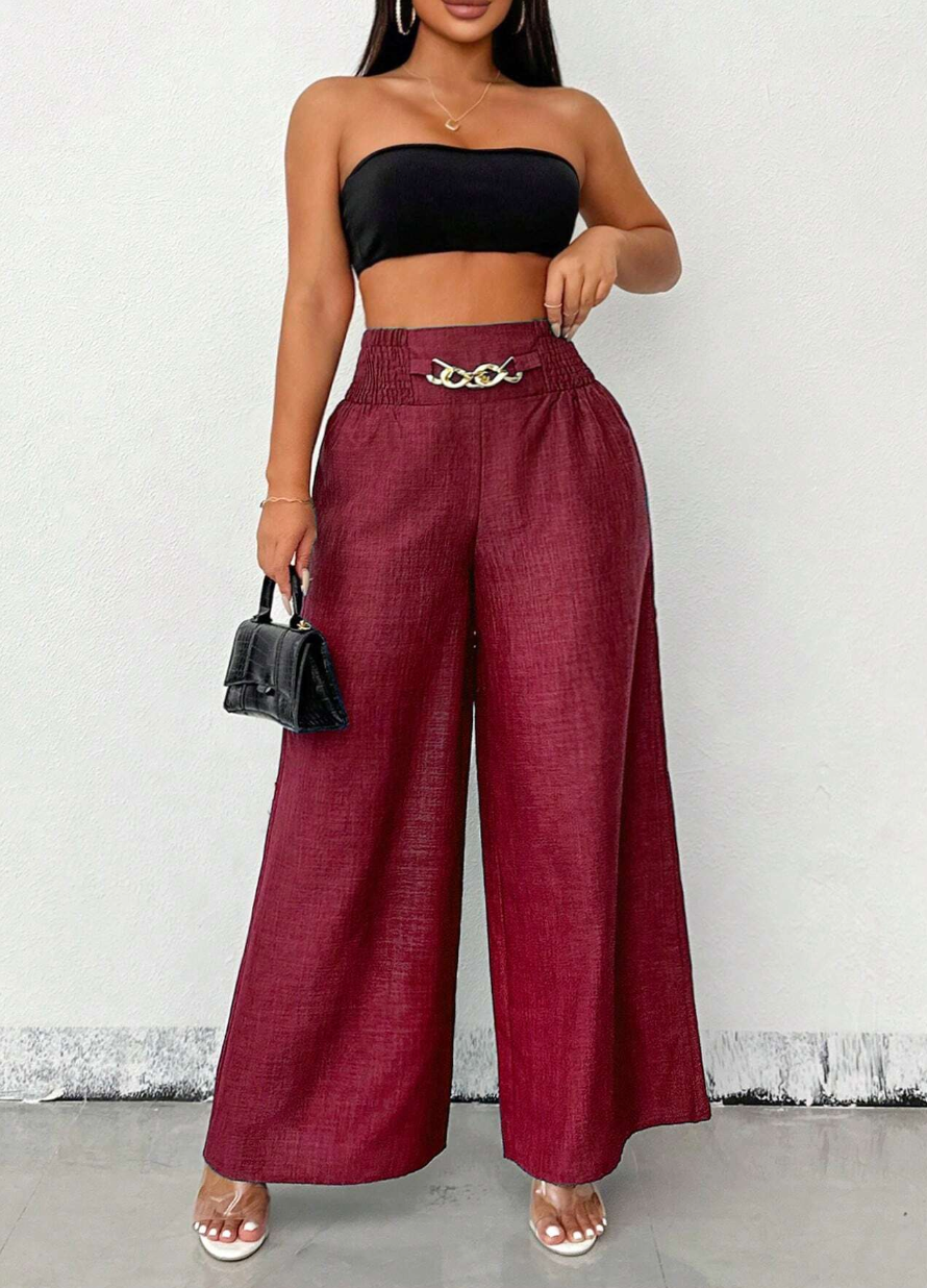 Adelini - Pantalon Elegante de Vestir con Cinturon Gratis Estilo Bota Campana