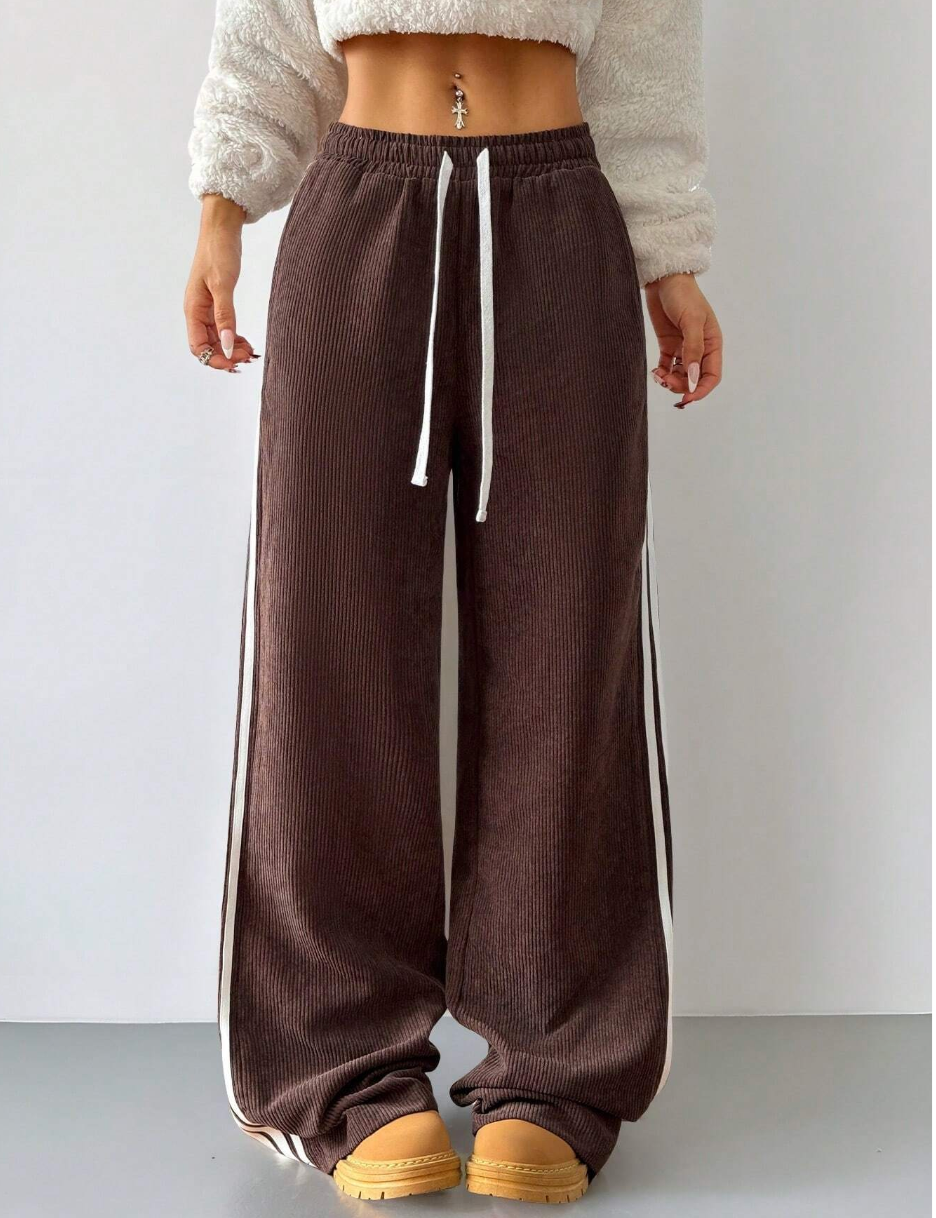 Karli - Pantalón Holgado Tipo Pana Pata Ancha
