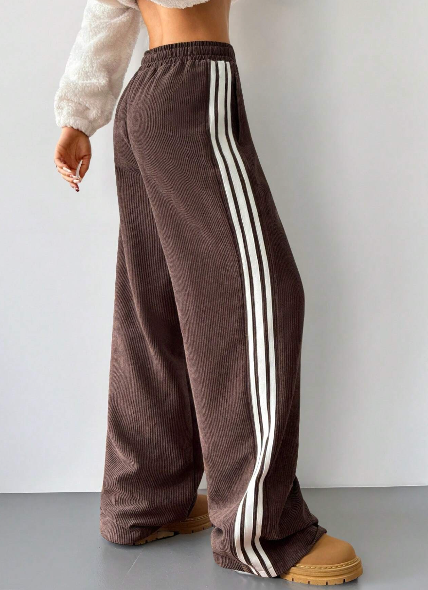 Karli - Pantalón Holgado Tipo Pana Pata Ancha