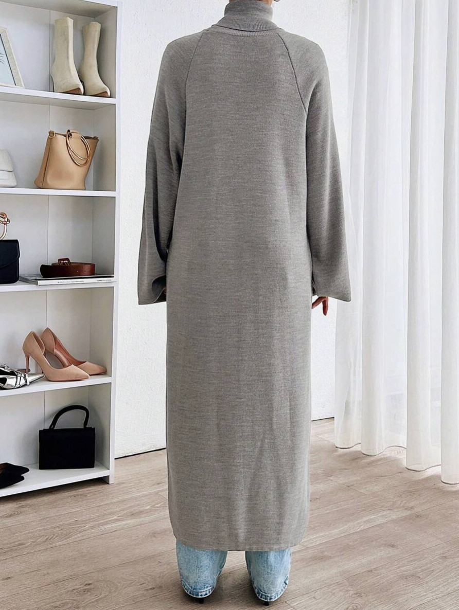 Estela - Jersey Largo Cuello Alto Minimalista