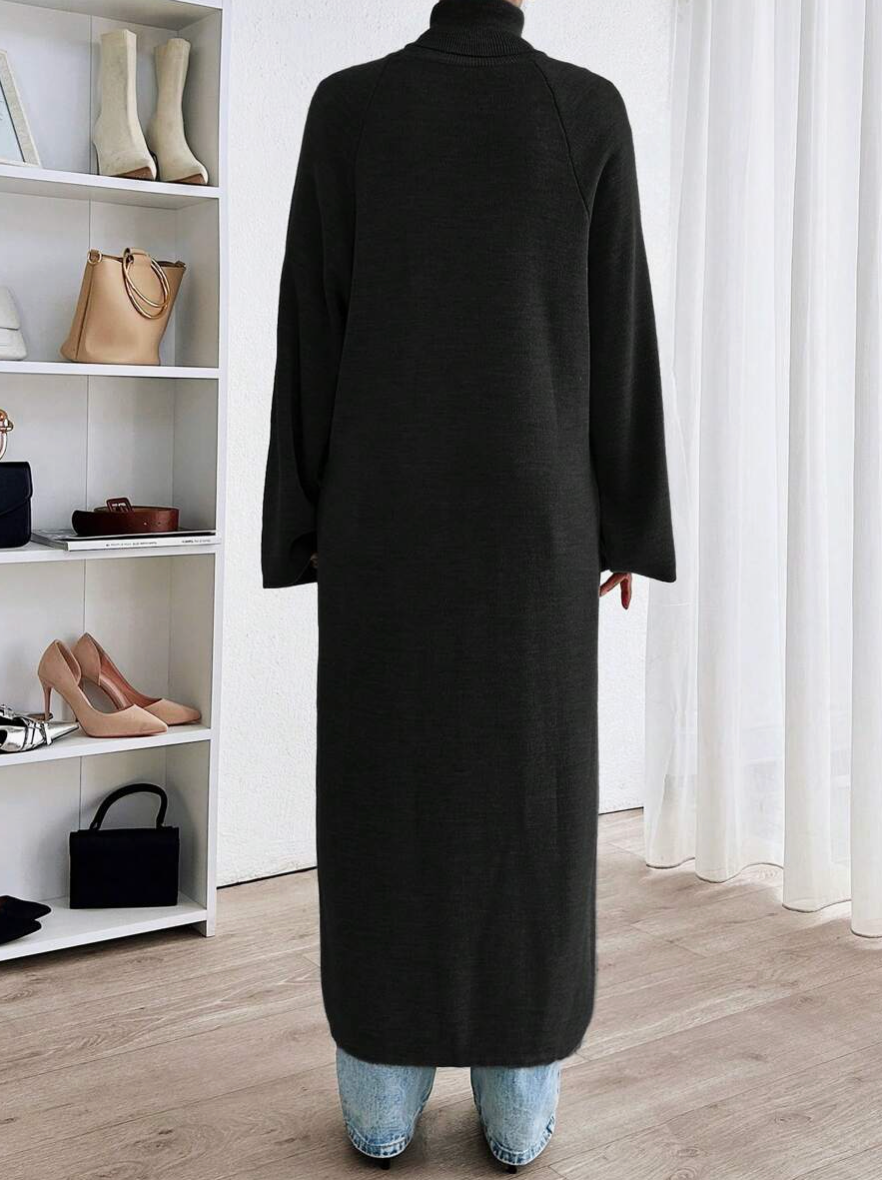 Estela - Jersey Largo Cuello Alto Minimalista
