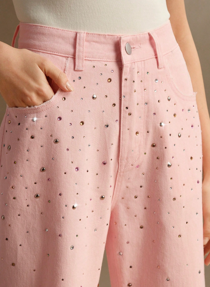 Dayna - Pantalón Tejano Elegante con Brillos