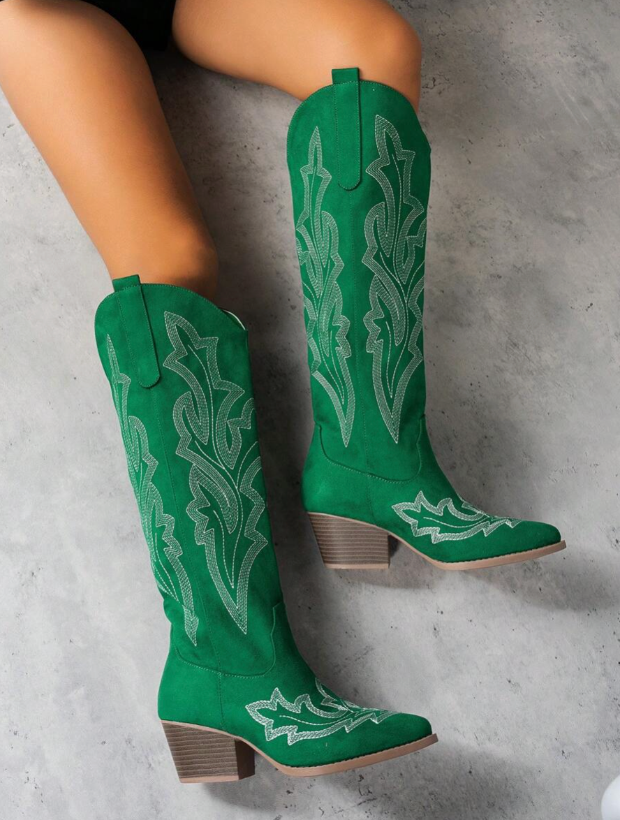 Marie - Botas Largas Cowboy Elásticas
