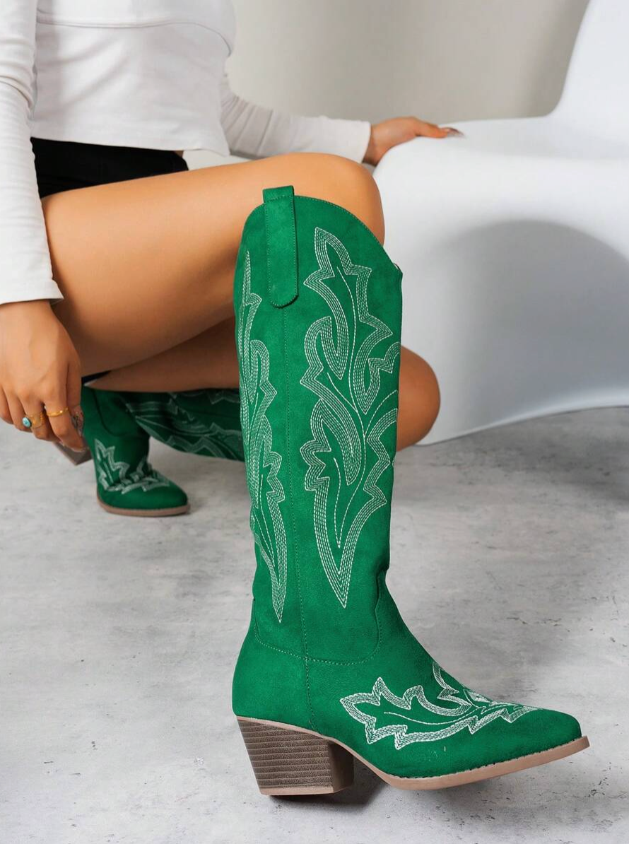 Marie - Botas Largas Cowboy Elásticas