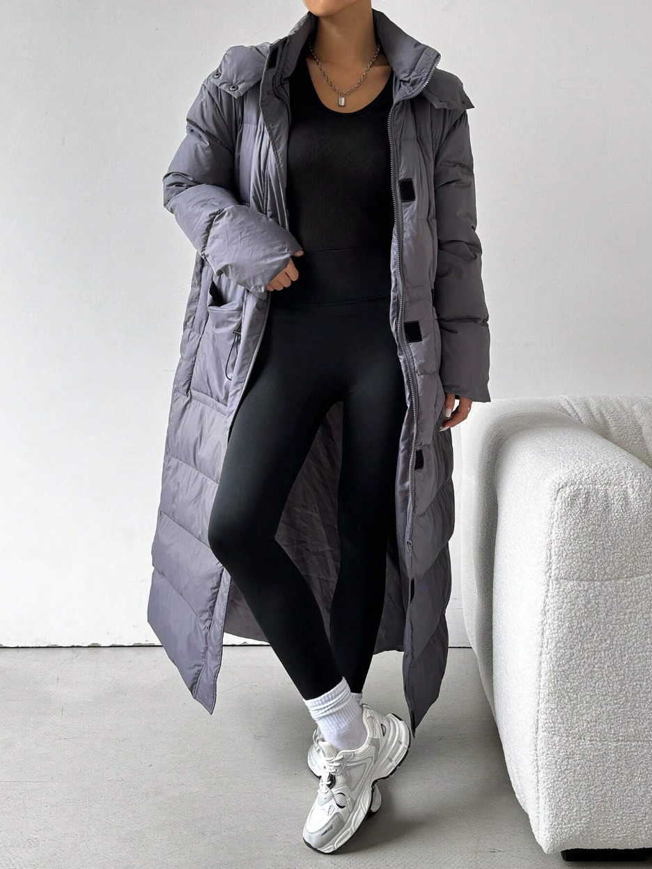 Atiko - Remera larga con capucha casual de manga larga para mujer en invierno