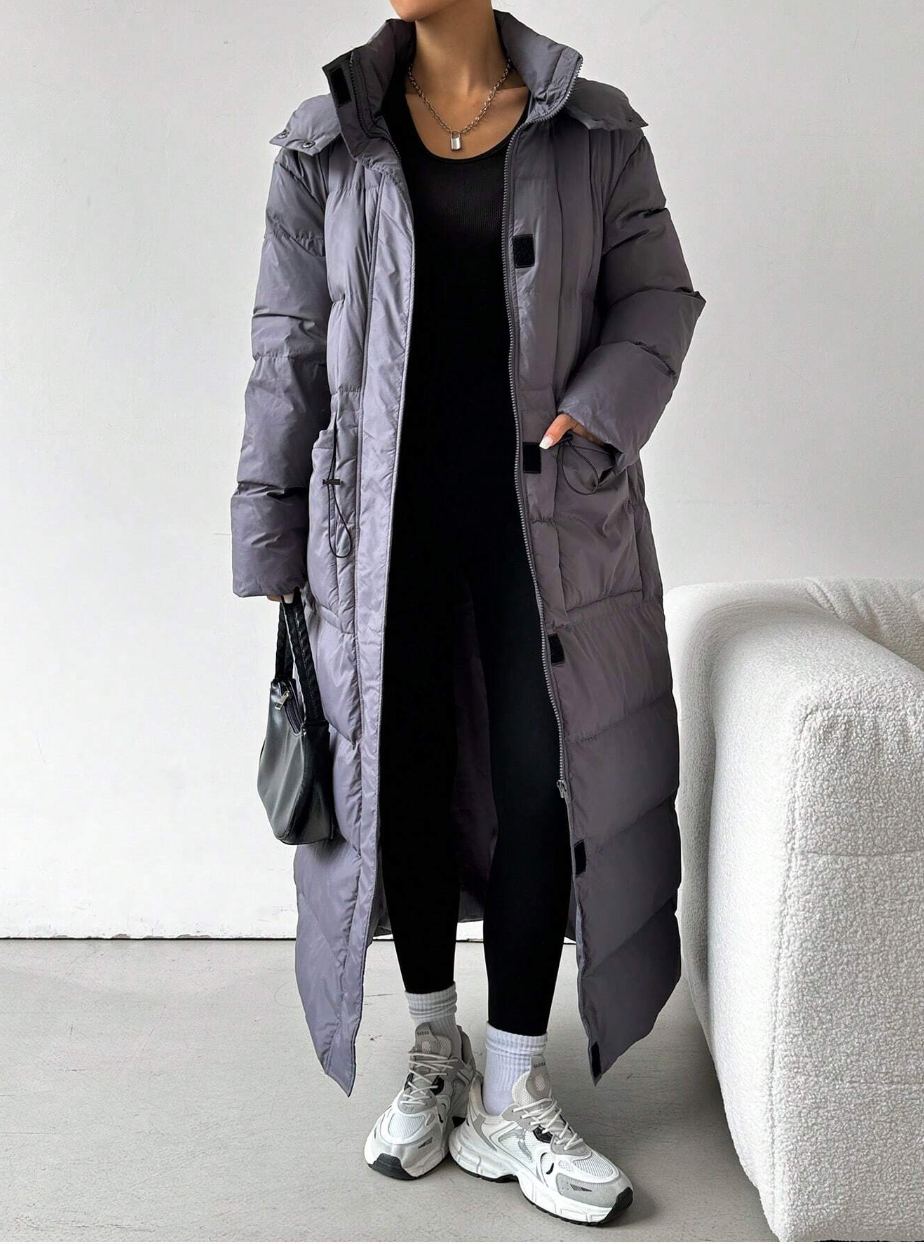 Atiko - Remera larga con capucha casual de manga larga para mujer en invierno