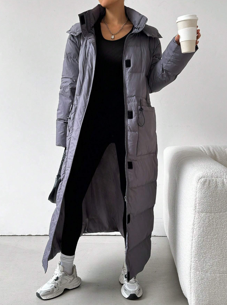 Atiko - Remera larga con capucha casual de manga larga para mujer en invierno