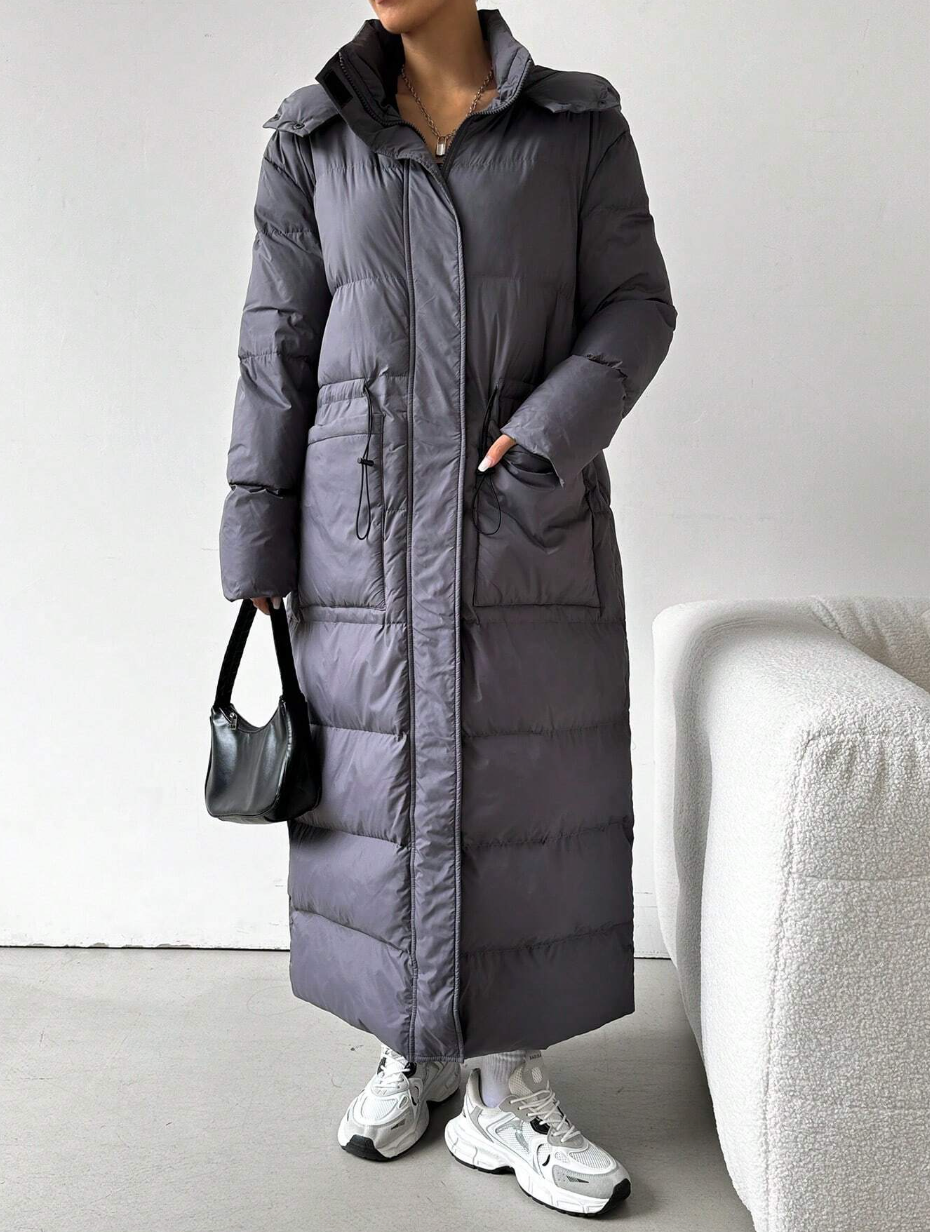 Atiko - Remera larga con capucha casual de manga larga para mujer en invierno