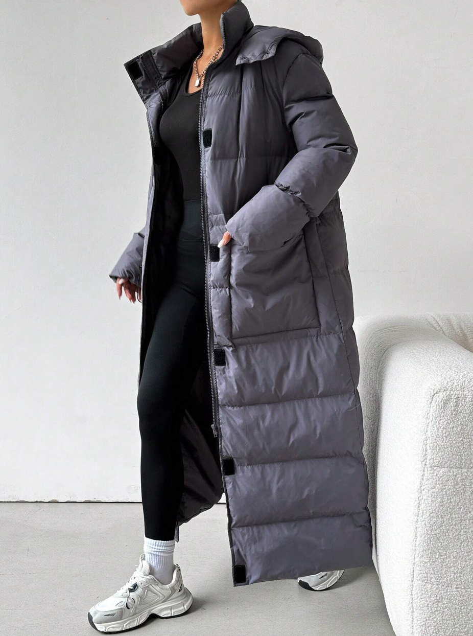 Atiko - Remera larga con capucha casual de manga larga para mujer en invierno