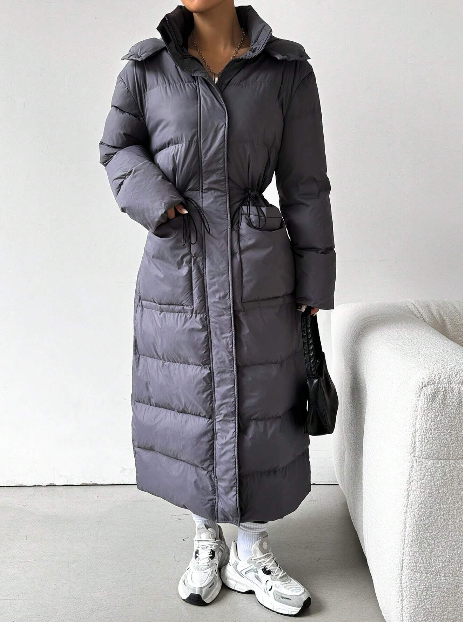 Atiko - Remera larga con capucha casual de manga larga para mujer en invierno