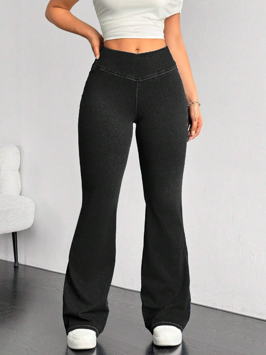Cloe - Pantalón elástico campana ultra flexible