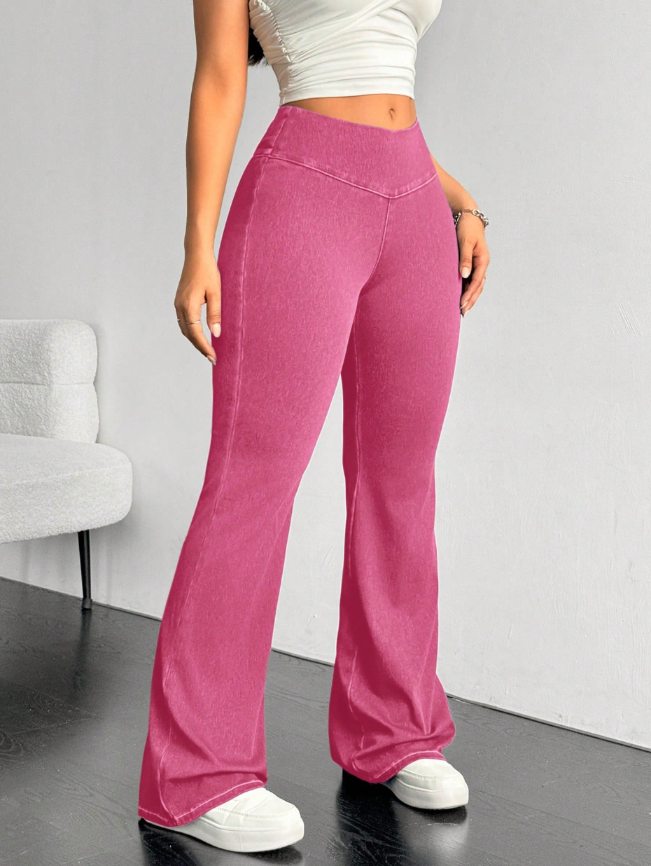 Cloe - Pantalón elástico campana ultra flexible