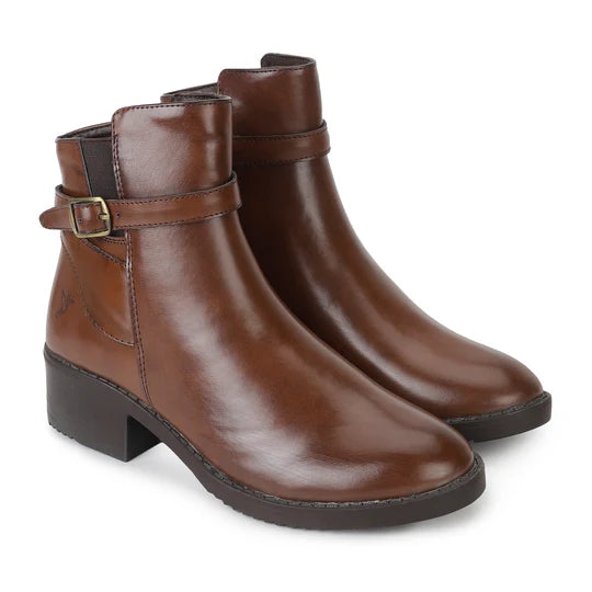 Ariel - Botines Cortos de Cuero Genuino