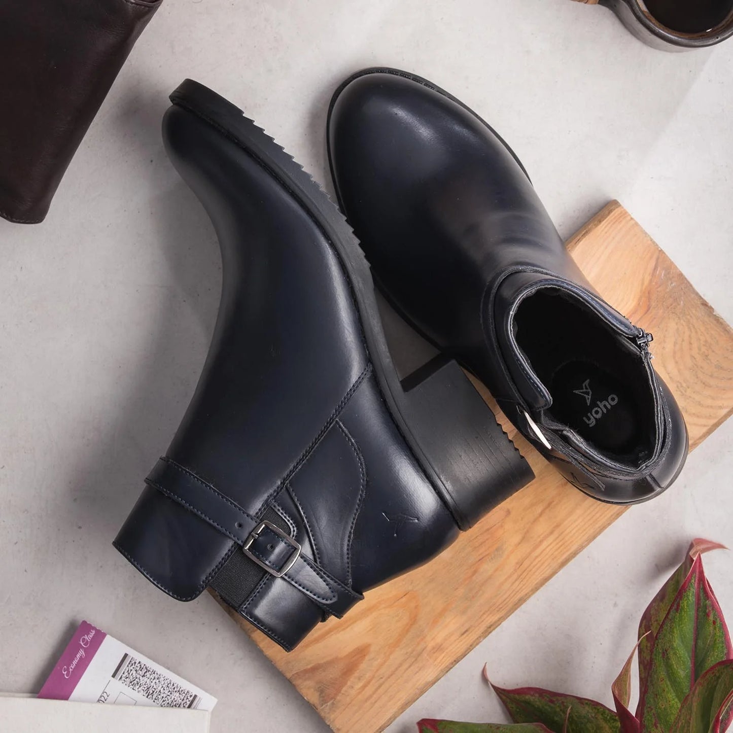 Ariel - Botines Cortos de Cuero Genuino