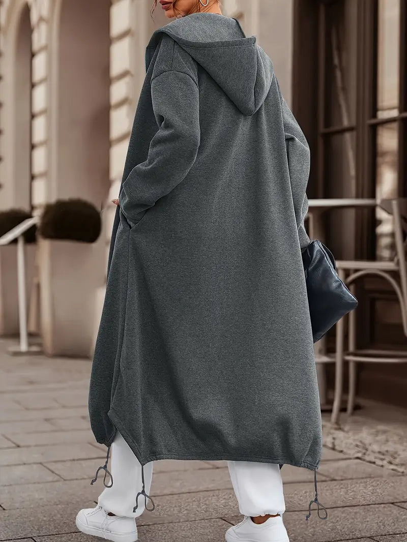 Donatella - Chaqueta con Capucha Larga y Oversize