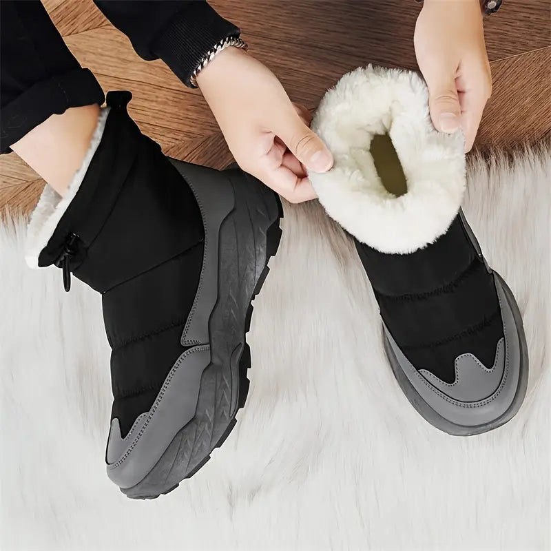 Aiden - Botas de Nieve de Caña Alta con Forro de Vellón - Cálidas, Elegantes y Cómodas