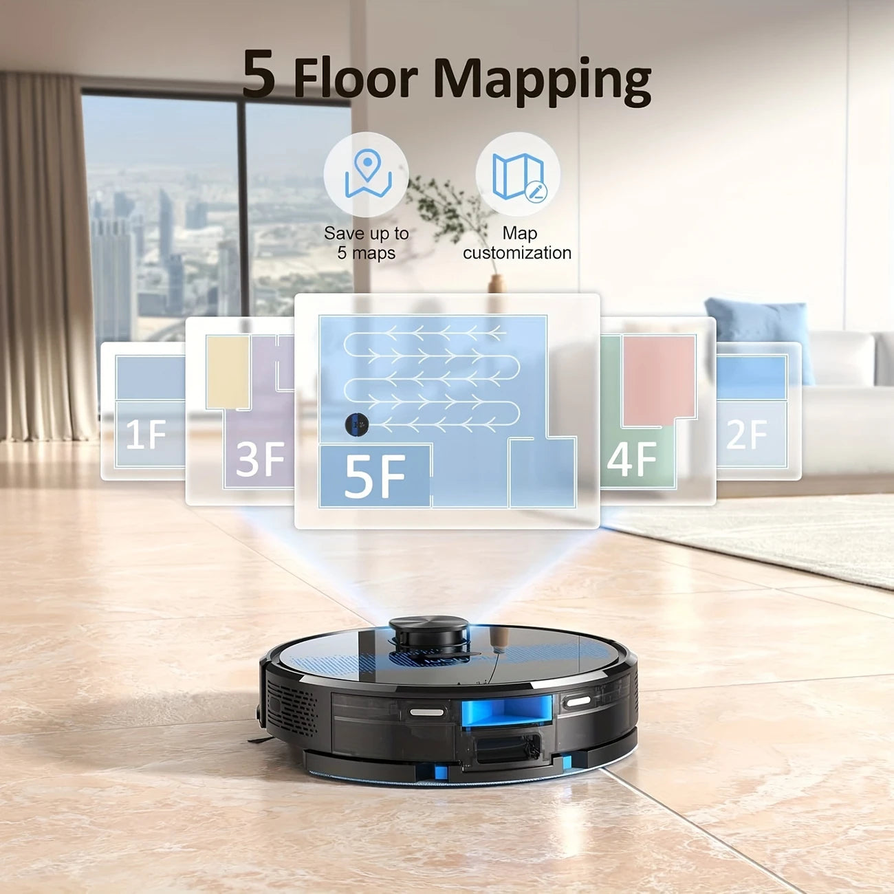 Aspiradora robot y fregadora combinada 4000Pa