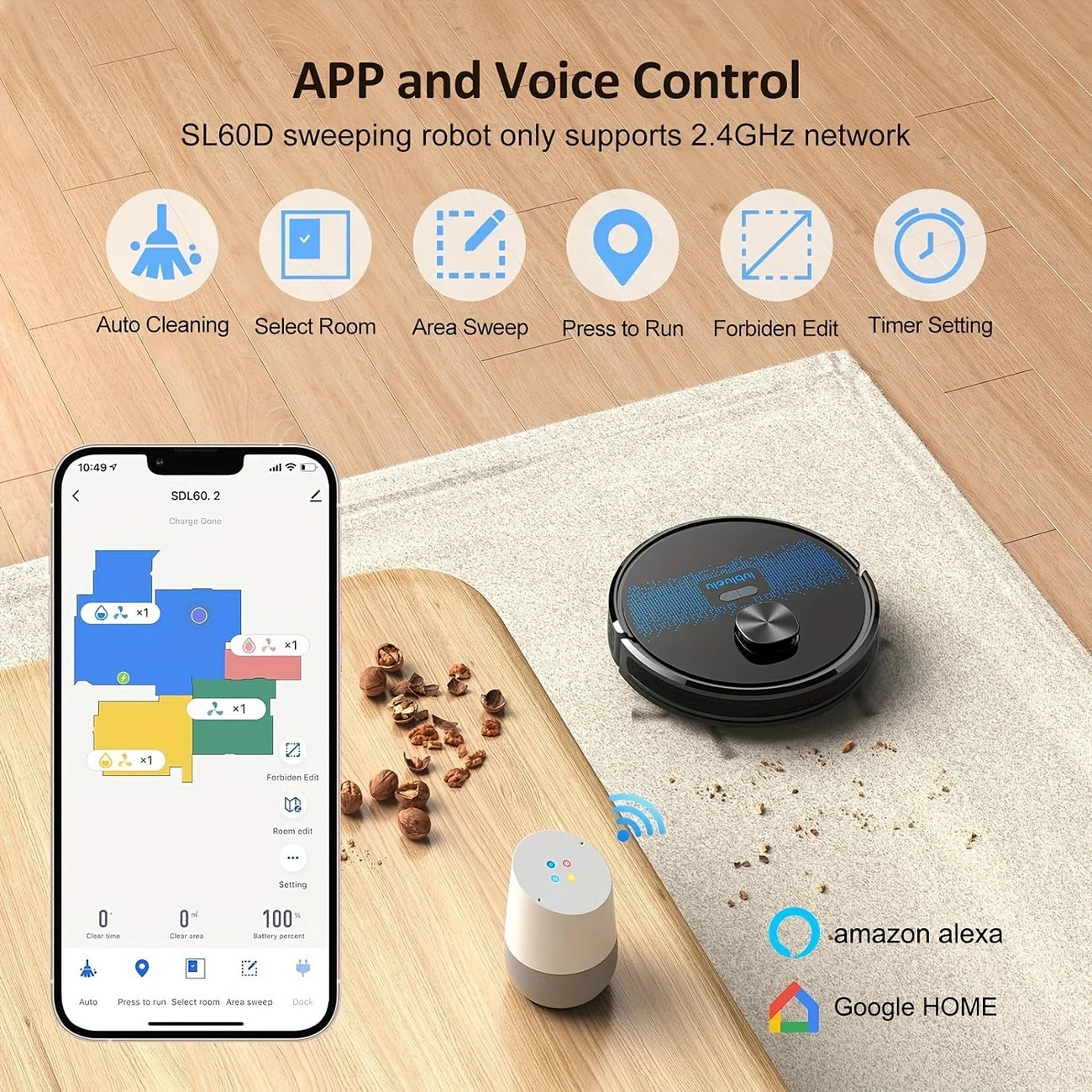 Aspiradora robot y fregadora combinada 4000Pa