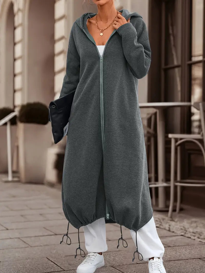 Donatella - Chaqueta con Capucha Larga y Oversize