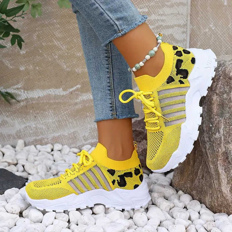 Zapatillas Deportivas de Mujer con Detalles de Animal Print