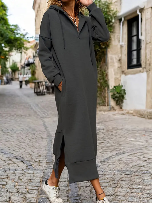 Claire - Vestido Tipo Sudadera con Capucha y Oversize