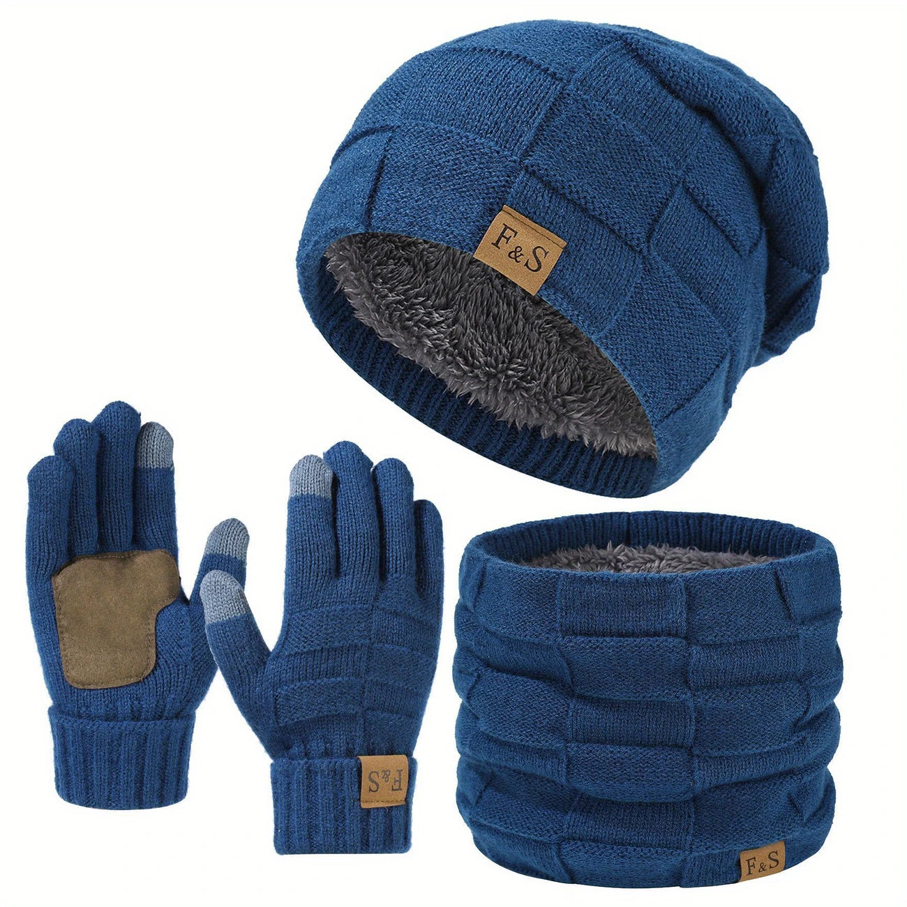 3 piezas Conjunto de punto de acrílico para invierno
