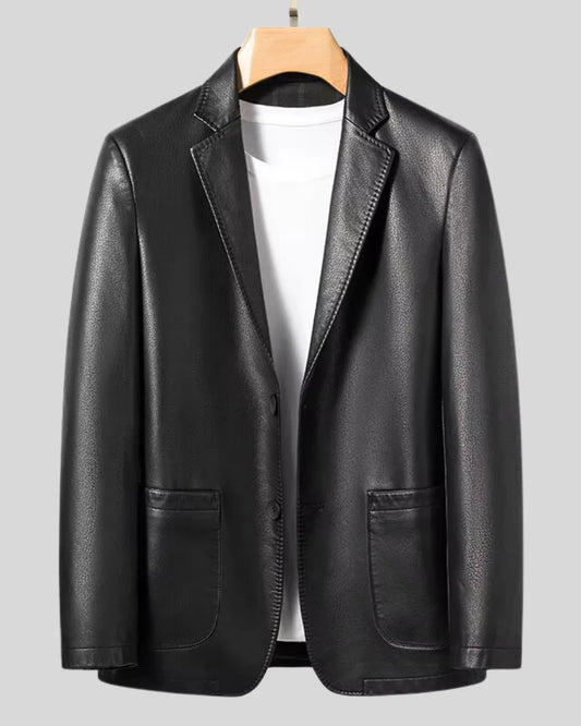 Diamon - Remera de Cuero Elegante con Bolsillos