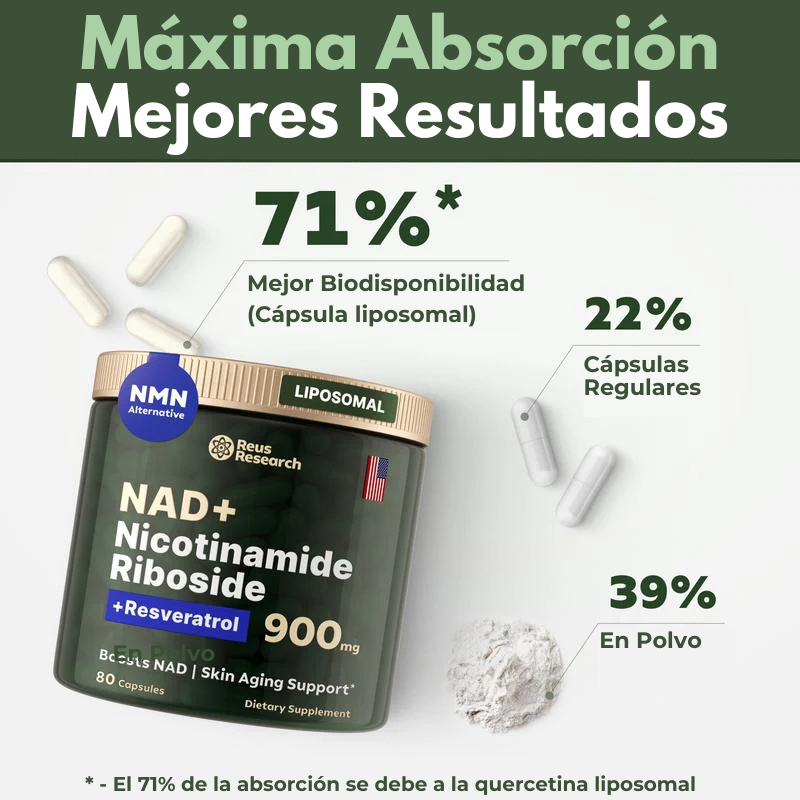 ActiveLife® NAD+ de Alta Pureza – La Revolución Anti-Envejecimiento OFERTA 2X1