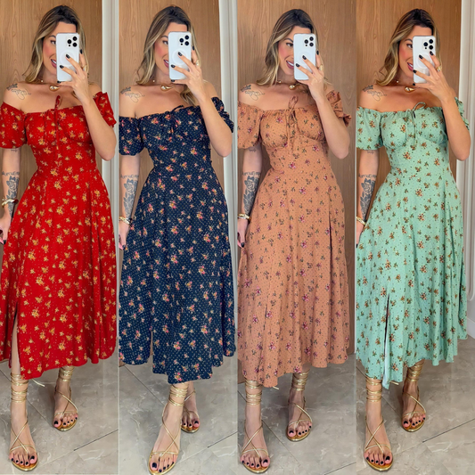 Vestido Jasmine - Ajuste en la cintura con lazo