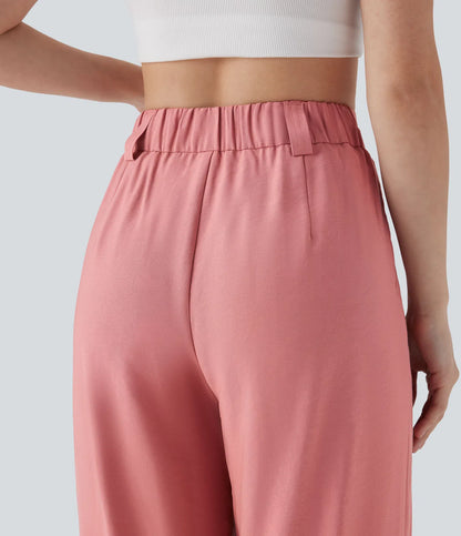 Cloudy - Pantalones Anchos Casuales con Bolsillos