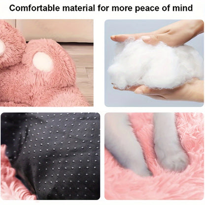 1pc Cama De Perro Calmante De Felpa, Lavable, Cama Para Mascotas De Tamaño Mediano, Suave Y Acogedora