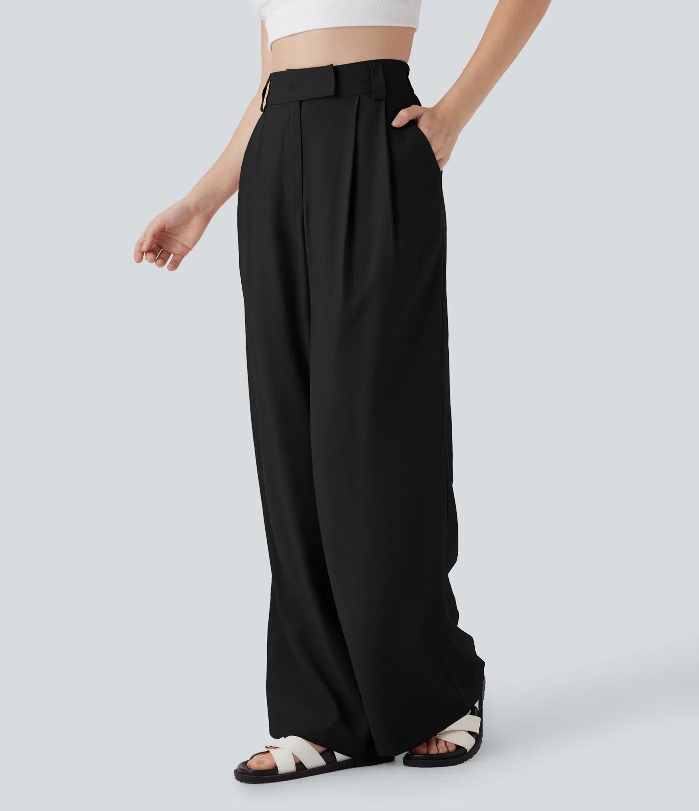 Cloudy - Pantalones Anchos Casuales con Bolsillos